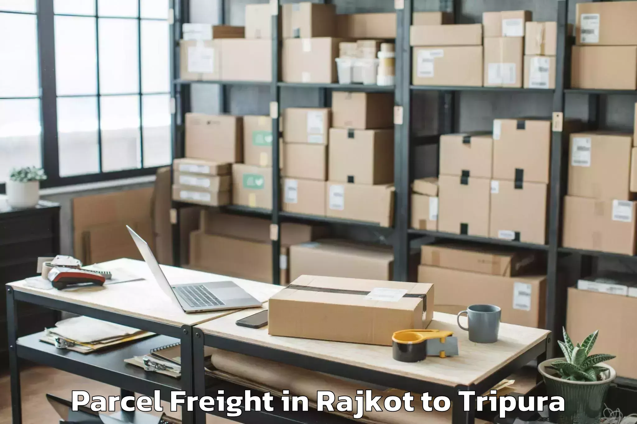 Rajkot to Hezamara Parcel Freight